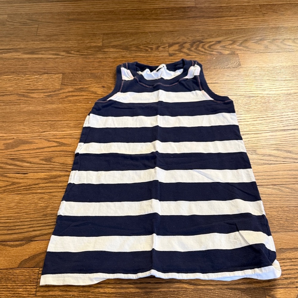 Crewcuts Navy and White Striped Dress Size 6
